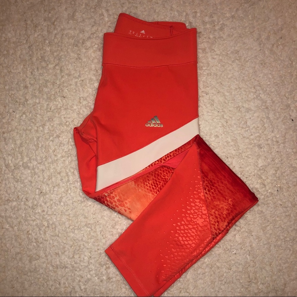 Adidas orange leggings